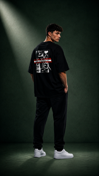 Quirky Crew “Unfiltered” Graphic Tee – Unisex Oversized Streetwear T-Shirt